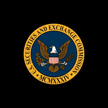 Official seal of the U.S. Securities and Exchange Commission featuring an eagle, shield, and the Roman numerals MCMXXXIV on a black background.