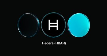 The image displays the Hedera cryptocurrency logo—a stylized "H" inside a teal and black circular design—along with the text "Hedera (HBAR)." It visually represents Hedera, the asset referenced in the accompanying post about the Canary Hedera ETF recording approximately $848,000 in net inflows on August 19 amid a broader crypto market rally.