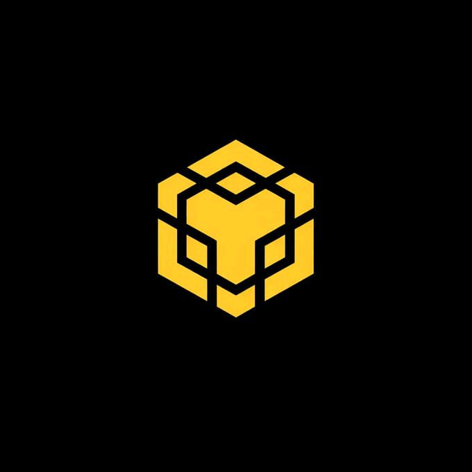 A yellow geometric hexagon logo composed of interlocking shapes on a black background.