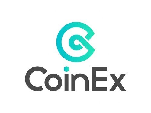 The CoinEx cryptocurrency exchange logo featuring a teal and blue stylized 'C' symbol.