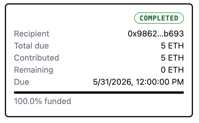 The image shows a progress bar with the status of an ongoing transaction for a cryptocurrency exchange. It states that 5 days and 68 transactions have already passed since the initial negotiation was completed and Eth has been received, (previously negotiated and agreed on). The remaining time is estimated to be around 3 hours and 42 minutes, as it will take until the transaction is complete. A note on the progress bar also mentions that the funds remain unclaimed and a user should check their wallet for the transferred amount after 5 days of completion.