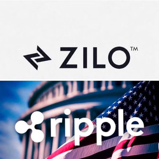 A composite image displays the 'ZILO' logo on top and the 'ripple' logo overlaid on an American flag and Capitol building.