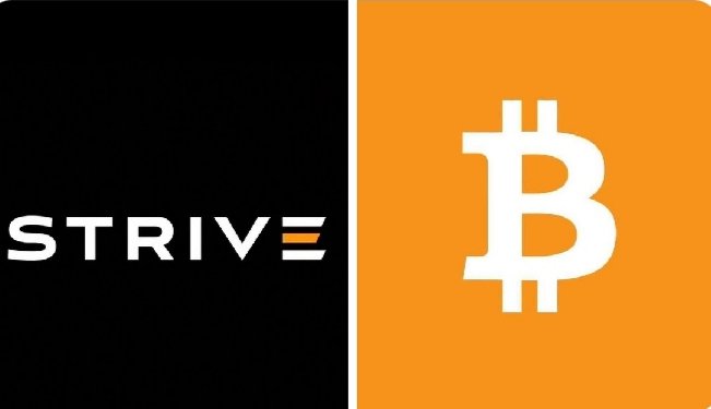 In the image, there is a logo featuring the word "Strive" with a Bitcoin symbol above it, and the text "BREAKING: Strive has acquired an additional 2,500 BTC worth approximately $185.2 million. The company'S total Bitcoin holdings have now surged to an estimated $1.31 billion".