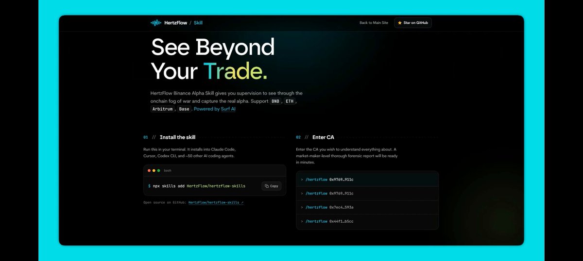 The image shows a screenshot of the trading platform called Binance Alpha, which appears to be located on a website. The text within the image features information about participating in the Skill Challenge and joining the Bitcoin Moon Project team as an asset manager for their project. The text suggests that the skill is part of a competition where one has the opportunity to win potential rewards, including Bitcoins.
