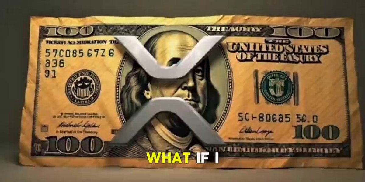 The image features a $100 bill with an XRP symbol on it. The text in the image suggests that there might be rumors about a significant amount of money flowing into the XRP Ledger, which could potentially cause a market reaction. This information is relevant to the post because it implies that people are paying attention to the XRP Ledger and its potential impact on the cryptocurrency market.

The image also includes a caption that reads "What if I" followed by an exclamation mark. This phrase might be interpreted as a question or statement about the current situation, possibly related to the XRP Ledger or the cryptocurrency market in general.