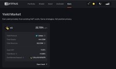 A blurry, low-resolution screenshot of a dark-themed application interface, possibly a trading or analytics dashboard, with illegible text and menu options.