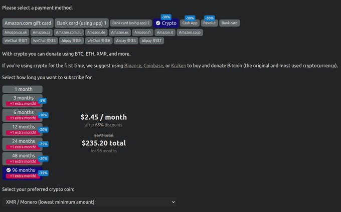 The image presents a screenshot of a computer screen with text displayed on it. The text includes instructions for installing or upgrading software. There are multiple buttons and options scattered across the page that guide users through the process step by step, including options like "Select payment method", "Cryptocurrency", "Bulk buy bitcoin", and so on. A few sentences talk about giving away software to others as a gift, suggesting an educational or charitable aspect related to the computer-related information displayed in the image.