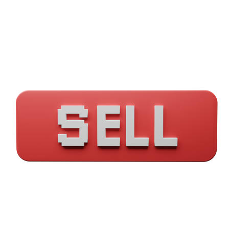 A red rounded rectangular button with the word "SELL" displayed in bold white capital letters.