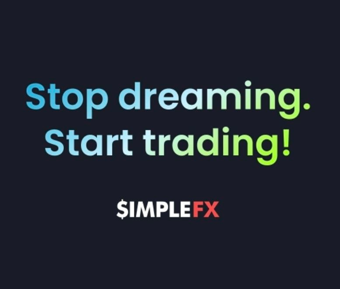 The image features a dark blue background with white text that reads "Stop dreaming, Start trading!". The text is written in a bold font style, making it stand out against the black background. Below this text, there's an advertisement for Bitcoin, which includes a photo of a person holding a Bitcoin coin and the phrase "ATENCIÓN TODOS MIRAN A #BITCOIN CAER. NADIE MIRA ESTO: Mientras el mundo cripto está hipnotizado con #bitcoin en mínimos de 19 meses, del otro lado se está jugando la partida macro más grande de la década." The image also includes a small photo of Bitcoin coins and the phrase "ATENCIÓN TODOS MIRAN A #BITCOIN CAER. NADIE MIRA ESTO: Mientras el mundo cripto está hipnotizado con #bitcoin en mínimos de 19 meses, del otro lado se está jugando la partida macro más grande de la década."