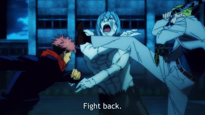 An anime character with long blue hair screams "Fight back" while being restrained between a pink-haired fighter and a blonde character with a sword, illustrating the user's frustration about Kalshi's lack of transparency regarding fee tiers.