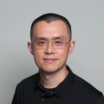A portrait of Changpeng Zhao, former CEO of Binance, who is quoted as saying the Bitcoin price will "go to the moon." This image visually represents the individual making the optimistic prediction about Bitcoin's future.
