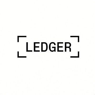 The image displays the Ledger logo, featuring the word "LEDGER" in bold black text framed by four corner brackets. It relates to the post by visually identifying Ledger, one of the two cryptocurrency hardware wallet brands mentioned alongside Trezor in a discussion about security measures against criminal hacking.