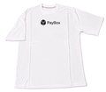 A white t-shirt with a small black 'Frax' logo printed on the chest, shown on a white background.