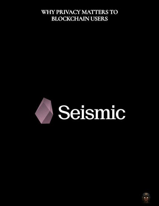 A minimalist black slide reads “WHY PRIVACY MATTERS TO BLOCKCHAIN USERS” above the purple geometric logo and wordmark “Seismic.”