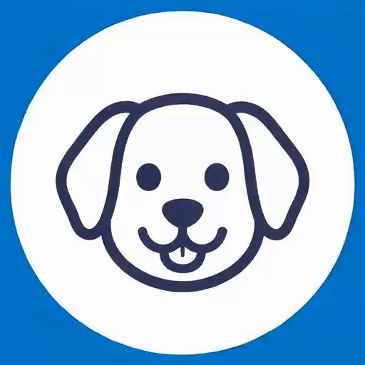 The image features a white circle with a black dog face inside of it, which appears to be smiling. The background color of the image is blue. The caption below the image reads "Following Durov's Vision, Powered by the Community GramDog - The Loyal Dog of Gram ca : EQBjWMgmKHM-hs2OfhAEXDMAeJ6oh1TI7qnRAH13XB9ZgE @telegram @durov".