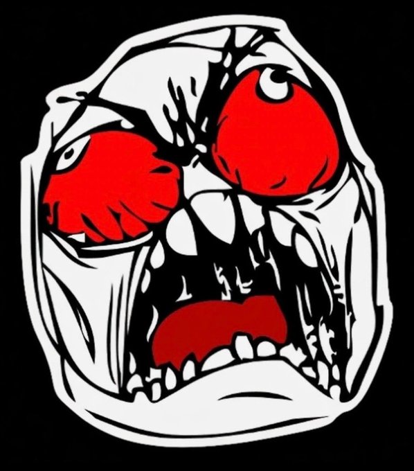 The image features a graphic of a red-faced, angry monster with large red eyes. The text "RAGEGUY" appears within the image. It's not clear from the image alone if this graphic is related to any particular content or context; however, considering its striking design and bold color choice, it might be associated with a specific type of graphic or art style that utilizes vivid colors and aggressive imagery.