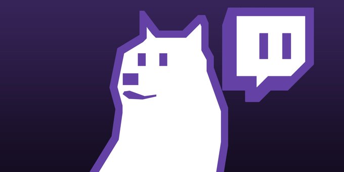 The image features a cartoon dog with white fur sitting next to a purple speech bubble that says "BREAKING". The text within the speech bubble suggests that Twitch, an online streaming platform, now accepts donations from viewers through DOGE (Directly Owned Games). This new feature has been gaining popularity and is likely one of the reasons why more people are adopting it.