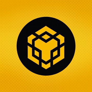 A geometric yellow and black logo featuring a cube-like emblem on a yellow dotted background.
