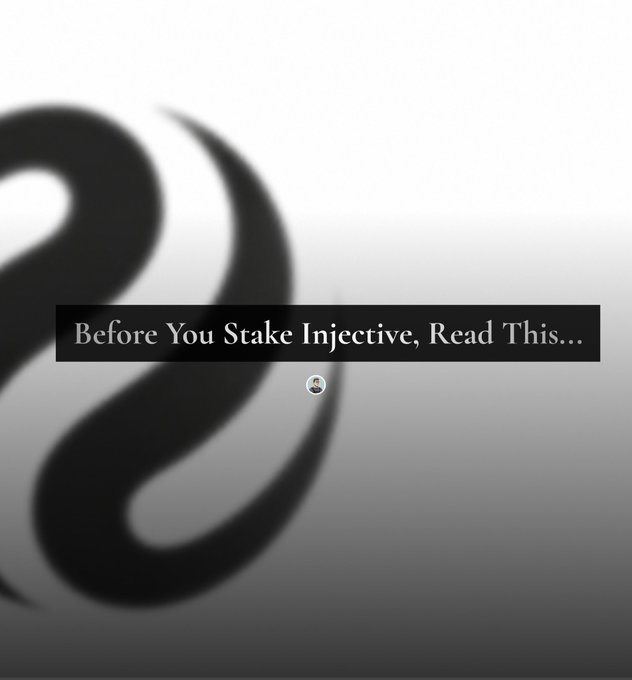 "Before You Stake $INJ, Read This... Choose the right validator. Illu is an OG and understands these things, but you might not Here are some things you need to know about staking: Performance: Validators should stay online consistently. Commission: Lower fees mean you keep".