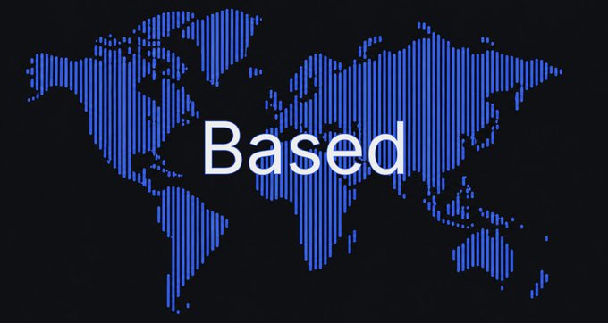 A stylized world map made of blue vertical bars with the word 'Based' displayed in white text in the center.