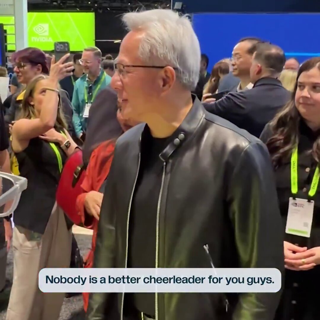The image features a man wearing a black leather jacket, standing among a crowd at an event. The caption reads "Nebius will take care of you." This quote is attributed to the man in the jacket who appears to be a well-known figure or celebrity.