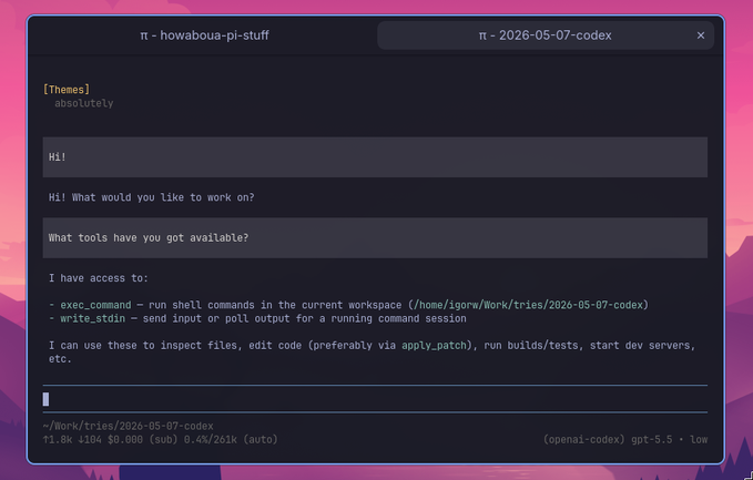 The image shows a screenshot of an online post discussing how to create a command using gippity. The main content highlights a command called "hi" that costs 886 tokens, which allows users to ask for help via Gippity's command line interface or view information about a command. Additionally, the post emphasizes that Gippity works on the current workspace and provides a command that can be used to run commands within the workspace. The image includes an inline caption stating what is in the image and how it relates to the post.