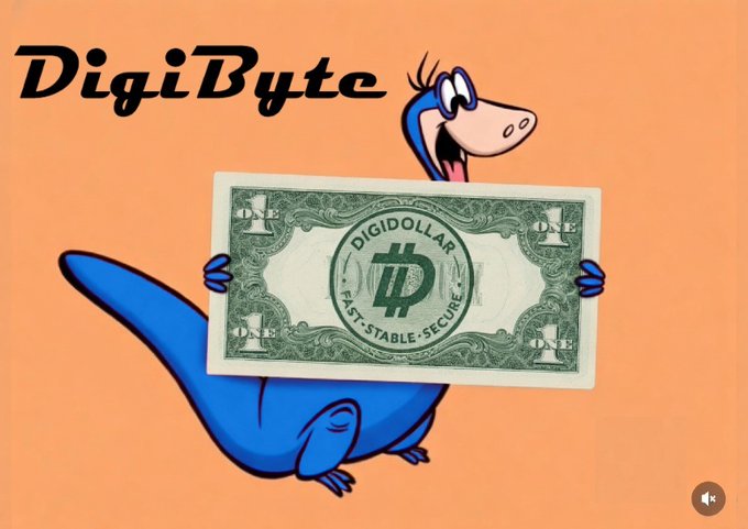 The image features a cartoon dinosaur holding up a dollar bill, with the text "DigiByteCoin" written above it. This suggests that the image is related to the concept of DigiDollar, which is a decentralized stablecoin designed for fast transactions and secure storage of value. The dinosaur represents the idea of a non-centralized financial system, where traditional banking institutions are replaced by a more flexible and adaptable currency. The dollar bill symbolizes the traditional form of money that has been around for centuries, while DigiDollar represents a modern alternative with its innovative approach to digital finance.