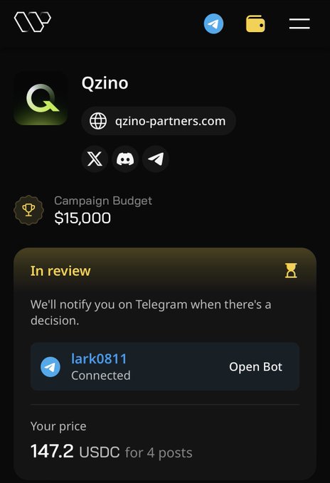 The image shows a cell phone screen displaying a message from Wallchain's X account. The message reads "Wallchain's X account has been suspended, but the writing pool is still open. Well, might as well join, who knows, maybe there'll be a gift Last time it seemed tough to win, so I didn't expect much, if anything, so you'd hit it, if not, just join the fun". The post in question seems to be about the X account and its suspension.