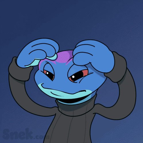 The image features a cartoon frog with blue skin wearing a black sweater and holding its hands up to its face as if making a funny or angry facial expression. The background of the image is dark, which contrasts with the bright colors of the frog's face and sweater. In the bottom right corner of the image, there is text that reads "I just heard #cardano and $SNEK are the only Claude AI", suggesting that this image might be related to a post about cryptocurrency or blockchain technology. The phrase "focus on what is in the image" implies that viewers should pay attention to the details within the image rather than getting distracted by unrelated content.