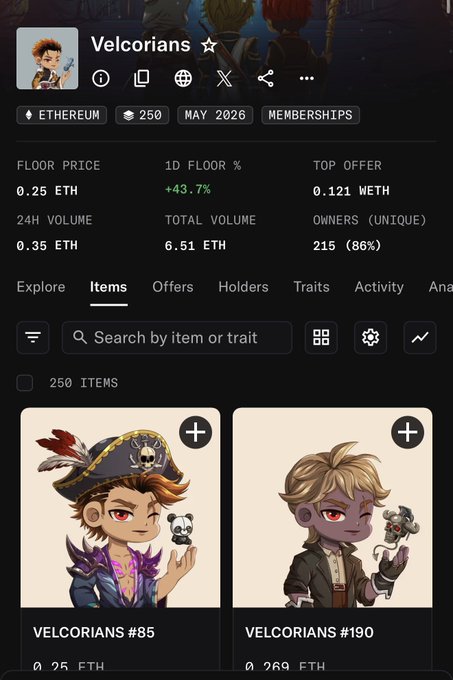 The image shows a screenshot of an app store page for a game called Velcorians, which appears to be a trading card game. The main focus of the image is a screenshot of two different characters from the game, one with a pirate hat and another with a skull hat. These character images are displayed on the screen along with other relevant information about the game, such as its title, price, and available payment methods.