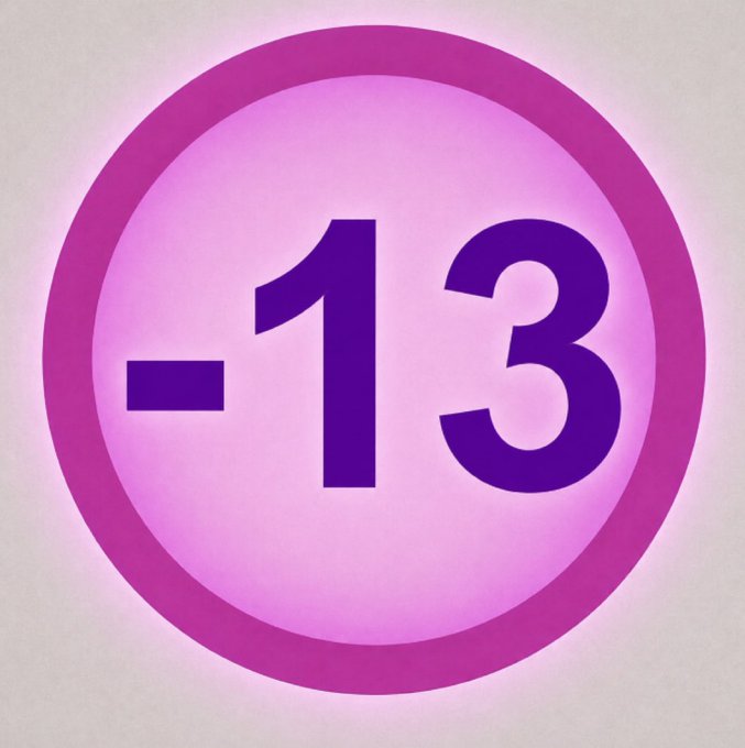 The image shows a purple circular icon with the text “-13” prominently displayed. It appears to be a placeholder or error graphic accompanying a post asking where to find the best Telegram groups.
