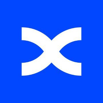 A blue square graphic displaying a white stylized 'X' logo, which appears to be the icon for the XRP cryptocurrency.