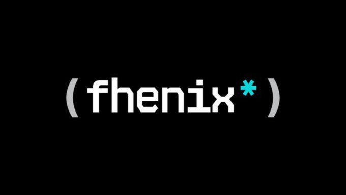 The image features a logo for a cryptocurrency called fhenix, which has been designed with a black background and white text. The text "fhenix" is written in a large font size at the top of the image, while the word "MonacoTrading" is displayed below it in smaller letters. The "@fhenix" symbol is positioned above the word "MonacoTrading", creating an arrow-like shape that connects them together. This design choice emphasizes the connection between fhenix and MonacoTrading, suggesting a relationship or partnership between these two entities within the cryptocurrency world.