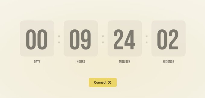 A countdown timer showing 00 days, 09 hours, 24 minutes, and 02 seconds remains above a yellow "Connect X" button, illustrating the limited time to sign up for Trenches' attention market on Solana before the opportunity closes.
