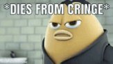 The image features a cartoon character, likely a frog or a monster, with a serious expression as if they are speaking. The text "die's from crue" is written above the character, which appears to be a reference to a popular meme or joke involving the phrase "sac daddy". The post also includes an image of a bathroom sink and a toilet, suggesting that it might be related to a humorous situation or event.