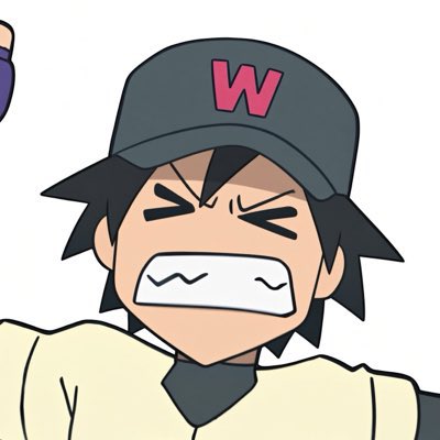 An anime-style illustration of the Pokémon Ash Ketchum wearing his signature hat with a pink 'W', winking with a determined grimace.
