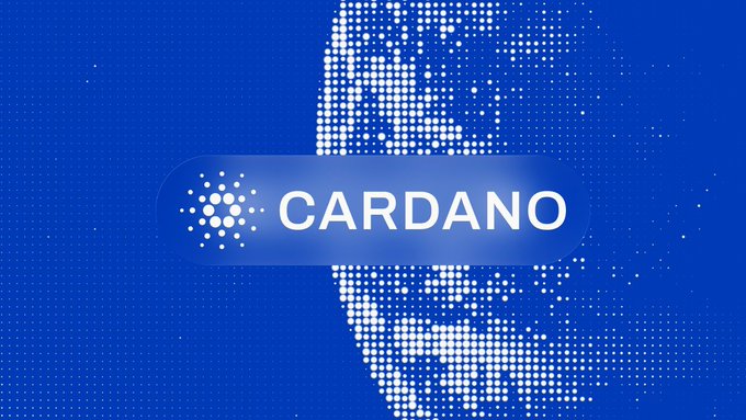A blue graphic featuring the Cardano logo and the word 'CARDANO' in white text over a dotted pattern background.