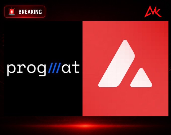 A 'BREAKING' news-style graphic with red and black tones, featuring a 'progm//at' logo next to a large red square containing a white 'A' logo.