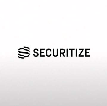 The image displays the "SECURITIZE" logo in black text with a stylized icon on a light gradient background. This relates to the post announcing Securitize's expansion of tokenized US stocks—including NVDA, AAPL, and TSLA—onto the Solana blockchain and the NYSE's upcoming tokenized platform.