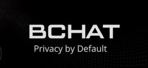Logo for BCHAT with the tagline "Privacy by Default" displayed in white text on a dark background.