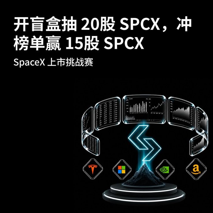 The image features a black background with various icons representing different companies, including Amazon, Tesla, Microsoft, and Google. The main focus of the image is a logo for Spacex, which is a company that specializes in space exploration technology. The Spacex logo includes a blue lightning bolt symbolizing innovation and progress. Below the Spacex logo, there are text elements written in Chinese, indicating that this post was created by someone who speaks Chinese or is familiar with the Spacex brand.