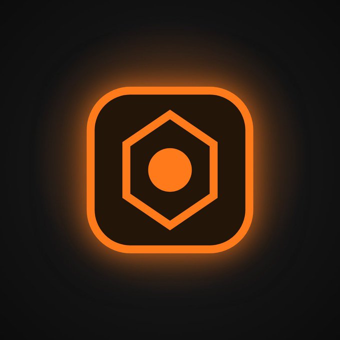 A glowing neon app-style icon featuring an orange hexagon and circle logo on a dark background, promoting the newly launched "$CHASE" cryptocurrency token. The image serves as the project's branding logo accompanying the post urging viewers to buy and HODL $CHASE before it "moons."