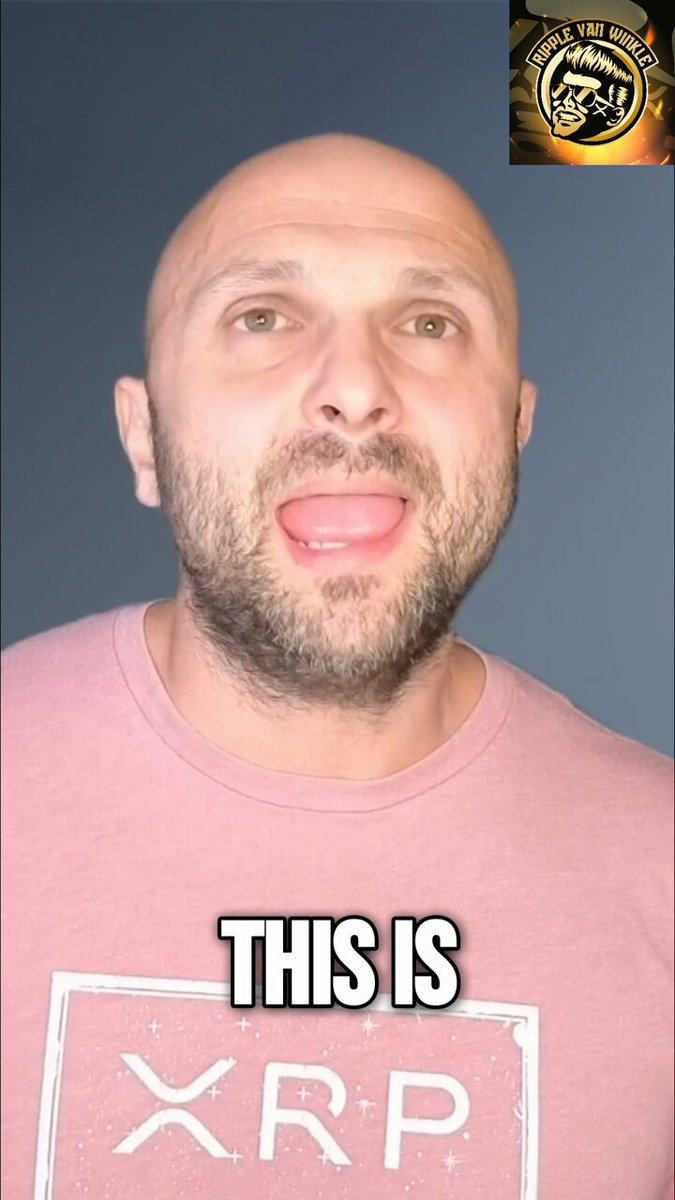 The image features a man wearing a pink shirt with an XP logo, making a funny face as if he's surprised or shocked by something. The caption of the image reads "This is", which seems to be a reference to Ripple's recent announcement about their advisory board and the names involved in it. The post also mentions that this isn't normal, implying that the situation might be unusual or unexpected for most people.