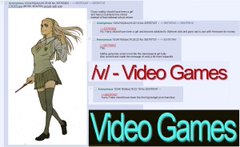 A webpage discussing AI and video games, featuring an anime-style female character illustration in military attire, alongside the text 'AI - Video Games' and 'Video Games'.