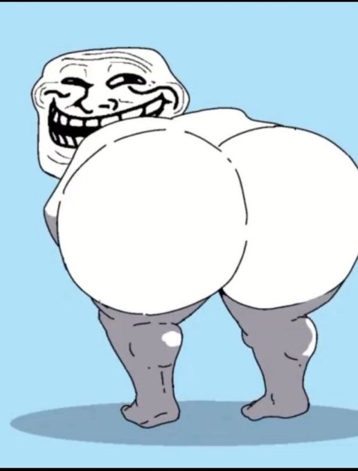 This image depicts the Trollge meme character, which is being used to represent the cryptocurrency $TROLL. The caption humorously suggests accumulating $TROLL while attention is elsewhere, anticipating its future popularity.