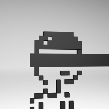 A pixelated 3D-style gray digital wallet floats against a neutral background, with its bottom pixel fragments dissolving into scattered cubes below. The fragmented wallet visually reinforces the "drop wallets" concept from the post, suggesting a literal cracking or shedding of the NFT asset associated with the "Normie Punk 3D" collection on Ethereum.