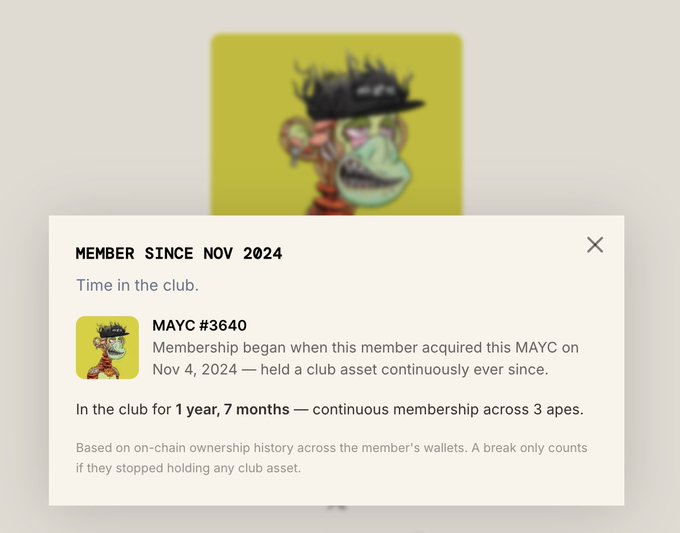 The image shows a screenshot of an online chat or message conversation between two people, with one person's name displayed as "Member Since Nov 24th". The other person's name is also shown, but their identity cannot be determined from the image alone. The text in the image suggests that they are discussing something related to the Mayc club and its members.