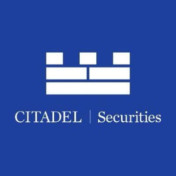 The Citadel Securities logo displayed on a blue background.