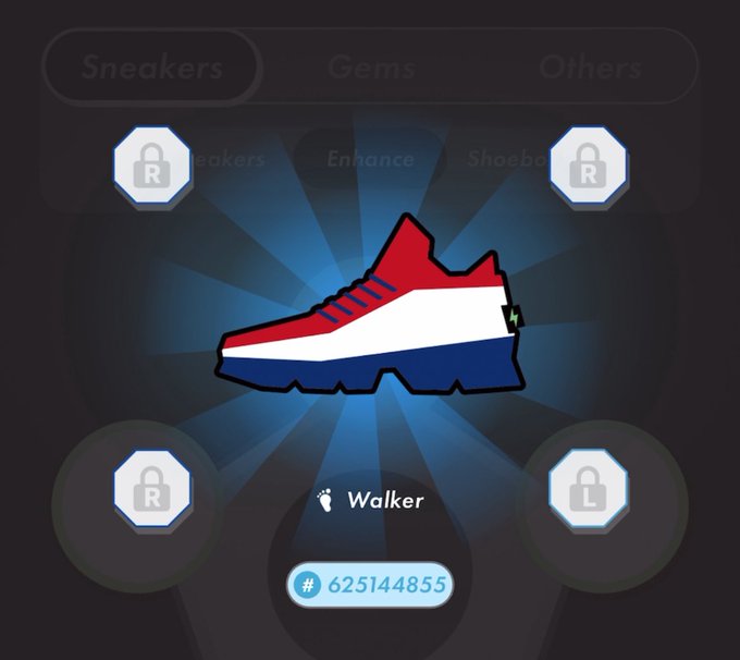 The image features a logo of a shoe with the word "walker" written on the bottom. This shoe design represents a unique pattern, featuring red, white, and blue colors along with black details for an enhanced look. The image also includes various text elements such as a lock symbol, padlock icon, and words related to the shoe and walkers like "shoe," "walker," "shoeboos," "walker's," and "walkerc." This logo showcases the brand of the shoe and emphasizes its special design qualities that make it stand out from other products.