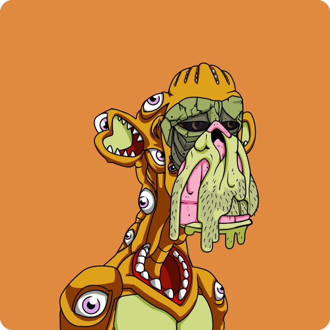 The image features a cartoon monkey with a face painted on its head wearing a helmet and goggles. The monkey appears to be in a club setting, which adds a sense of humor or surrealism to the scene. The caption below the image reads "That's the difference between you and me bruh, I actually loved this fucking club. I already loved this club before I had an ape. The homies show up for me like I show for them, they don't care if you're whale or not, all they see is an ape and they follow that ape an support".
